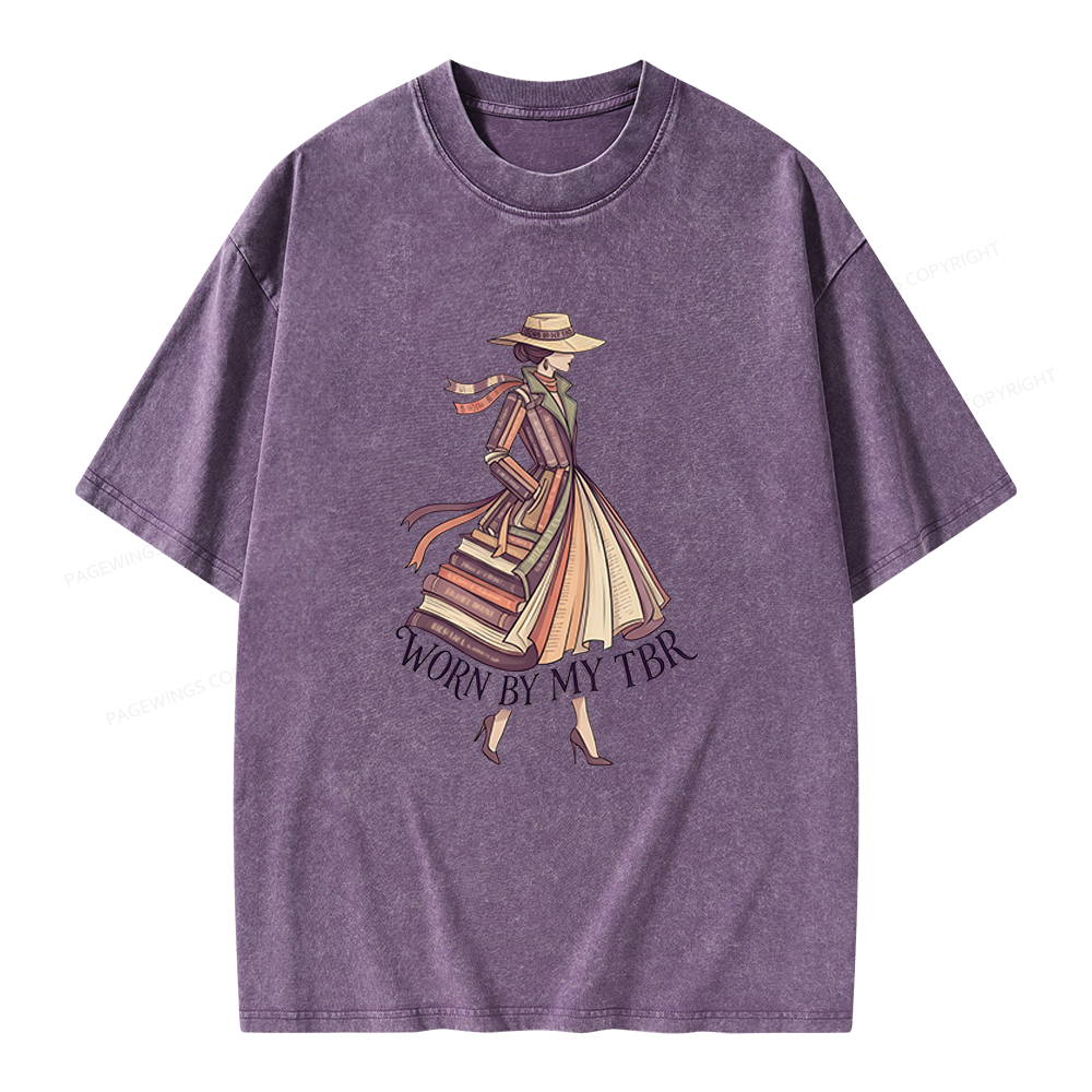 Pagewings Worn By My TBR Unisex Washed T-shirt