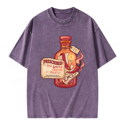 Pagewings One Spicy Chapter Nightly Unisex Washed T-shirt