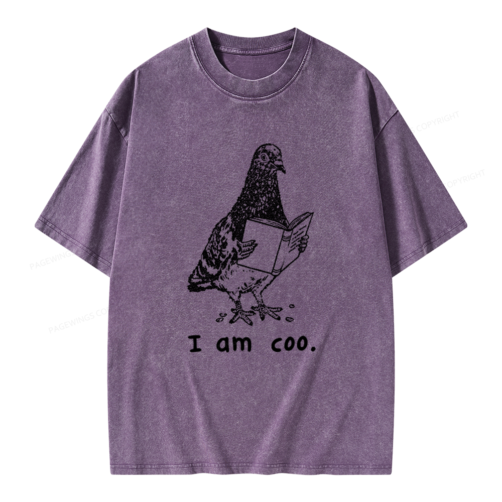 Pagewings I Am Coo Unisex Washed T-shirt