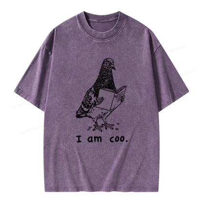 Pagewings I Am Coo Unisex Washed T-shirt