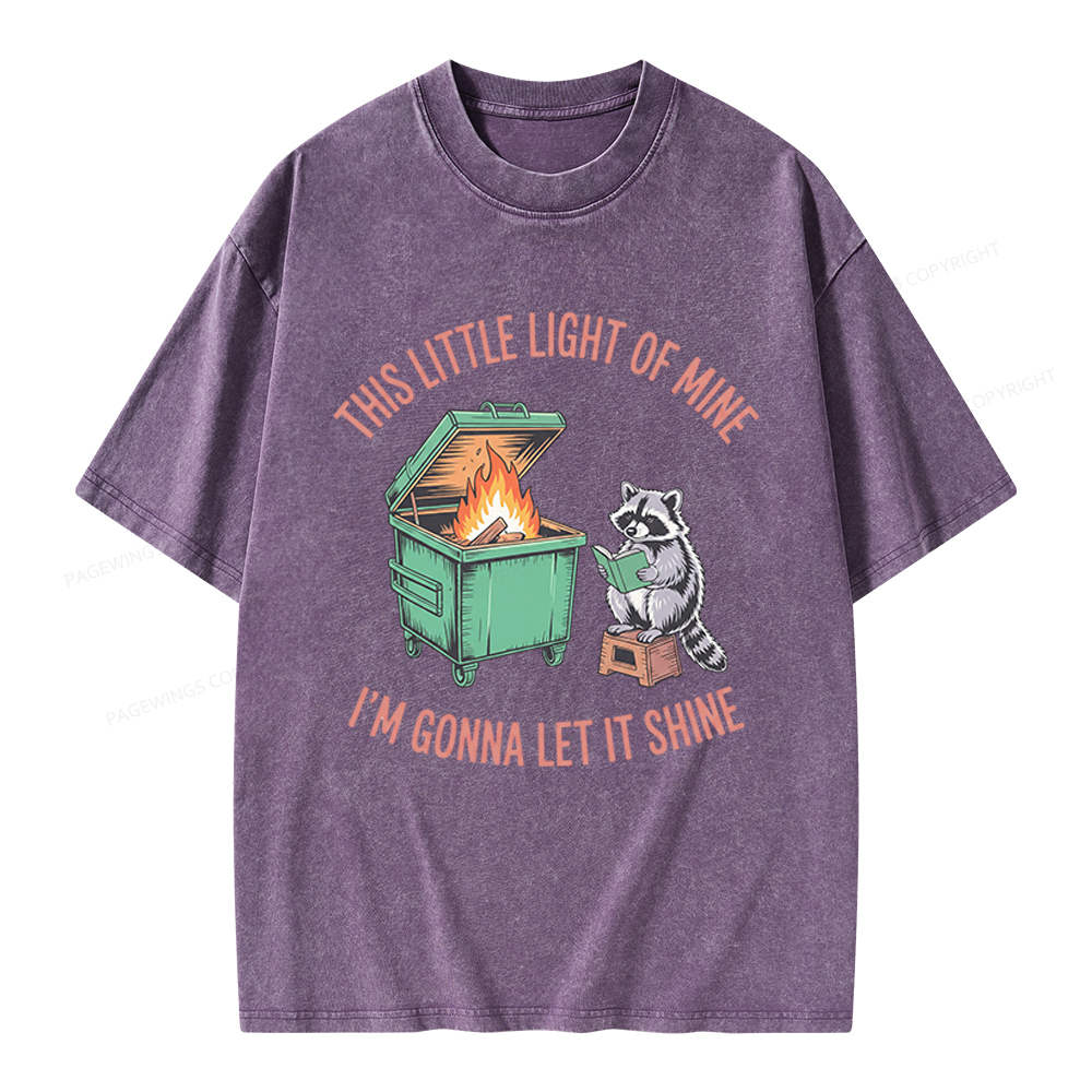 Pagewings This Little Light Of Mine Unisex Washed T-shirt