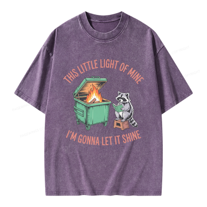 Pagewings This Little Light Of Mine Unisex Washed T-shirt