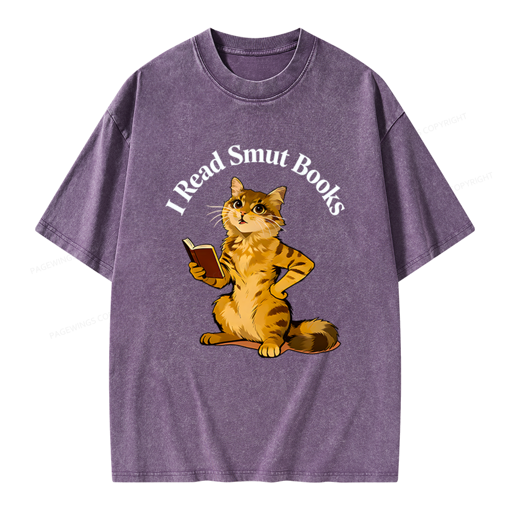 Pagewings I Read Smut Books Unisex Washed T-shirt