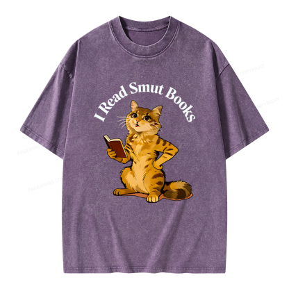 Pagewings I Read Smut Books Unisex Washed T-shirt