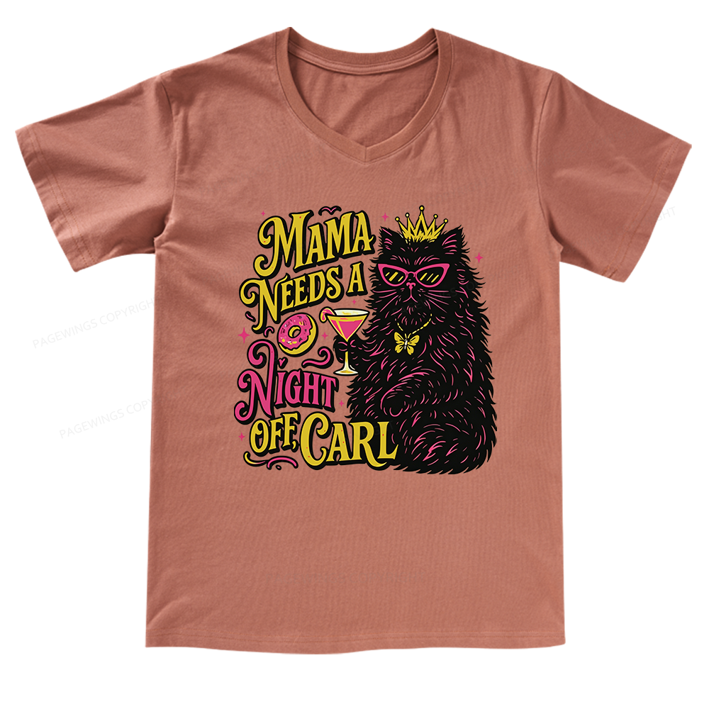 Pagewings Mama Needs A Night Off V-neck T-shirt