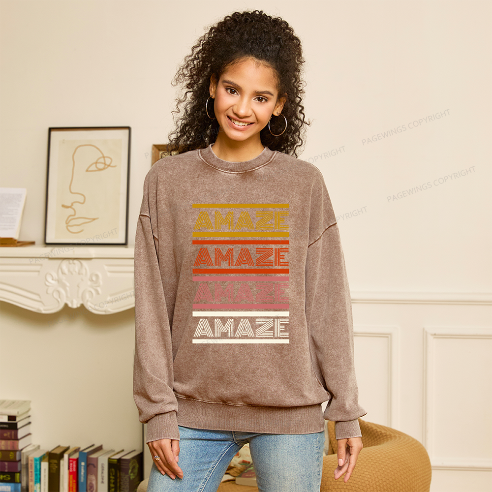 Pagewings Science Fiction Lover Unisex Washed Sweatshirt