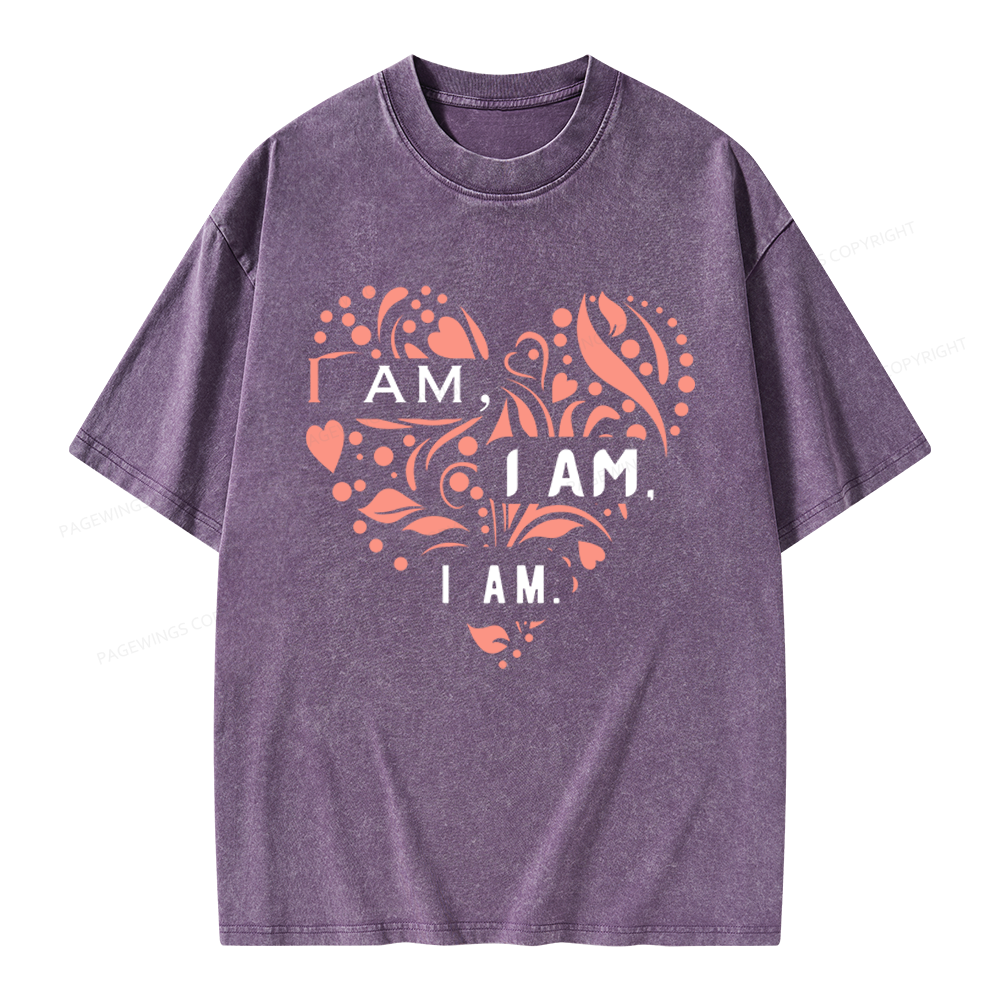 Pagewings I Am Unisex Washed T-shirt