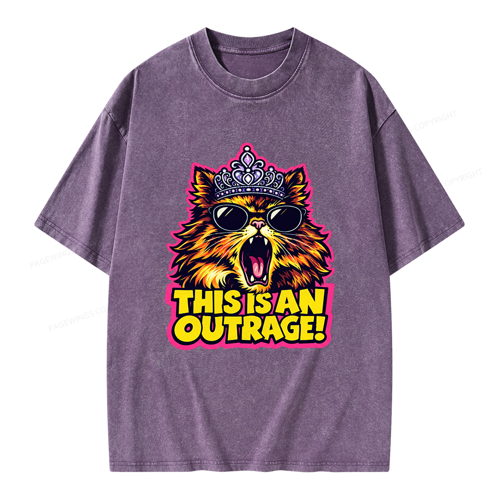 Pagewings This Is An Outrage Unisex Washed T-shirt