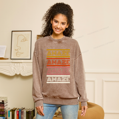 Pagewings Science Fiction Lover Unisex Washed Sweatshirt
