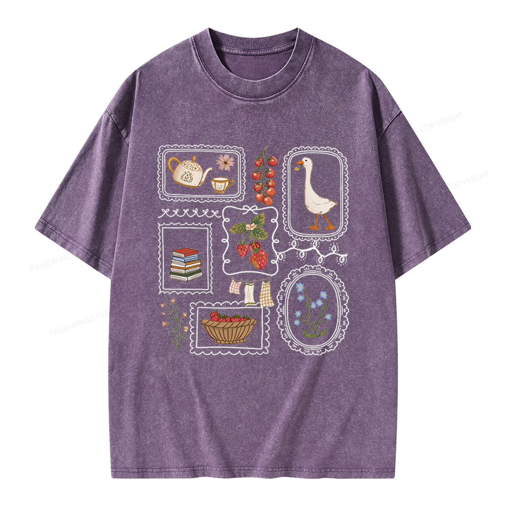 Pagewings Book Lover Unisex Washed T-shirt