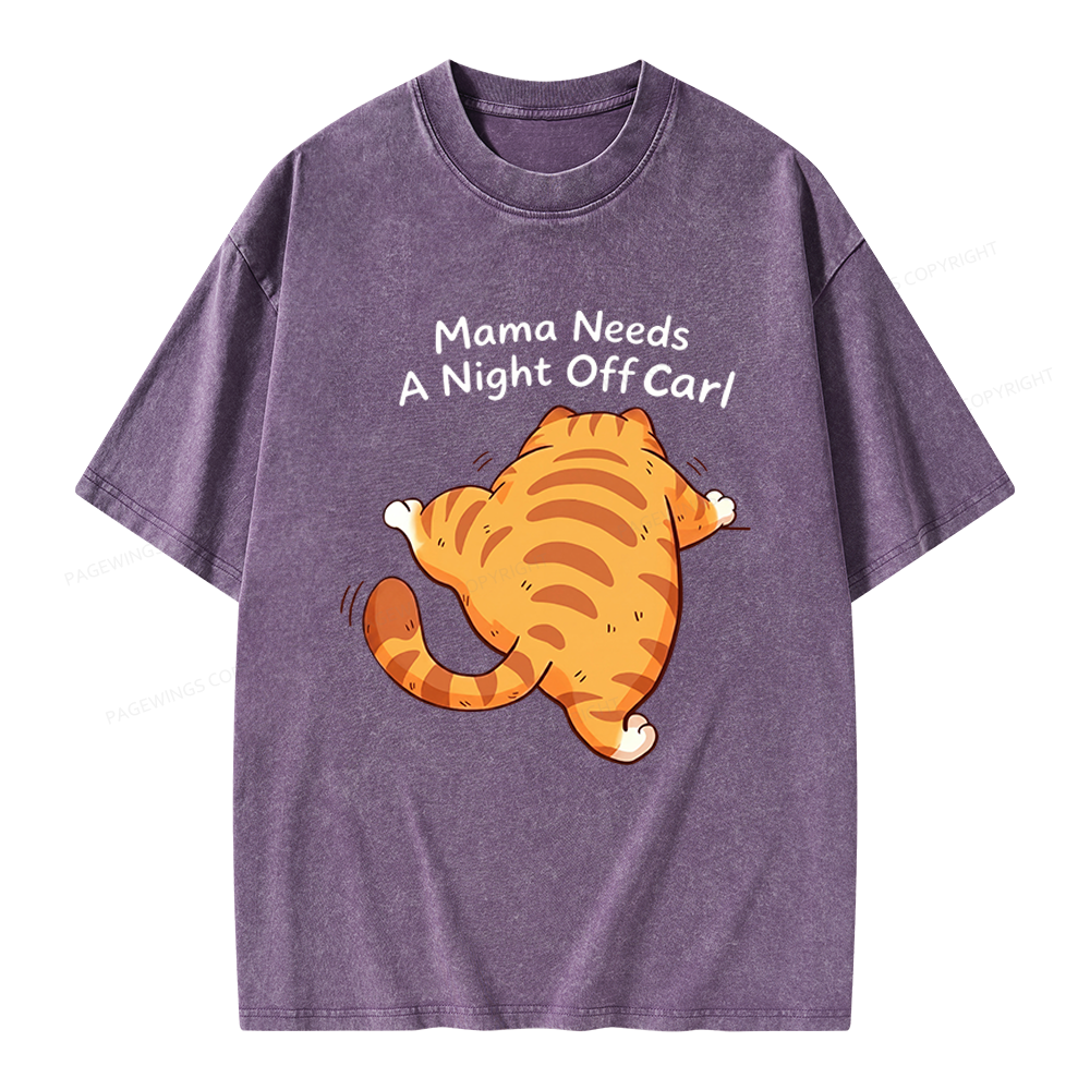 Pagewings Mama Needs A Night Off Unisex Washed T-shirt