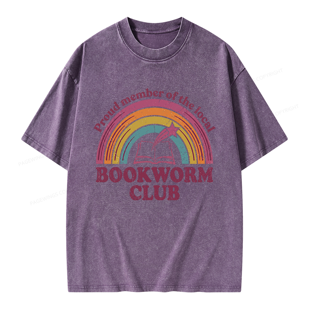 Pagewings Bookworm Club Unisex Washed T-shirt