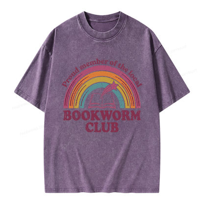 Pagewings Bookworm Club Unisex Washed T-shirt