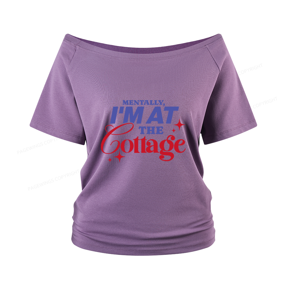 Pagewings I'm At The Cottage Women Off Shoulder T-shirts