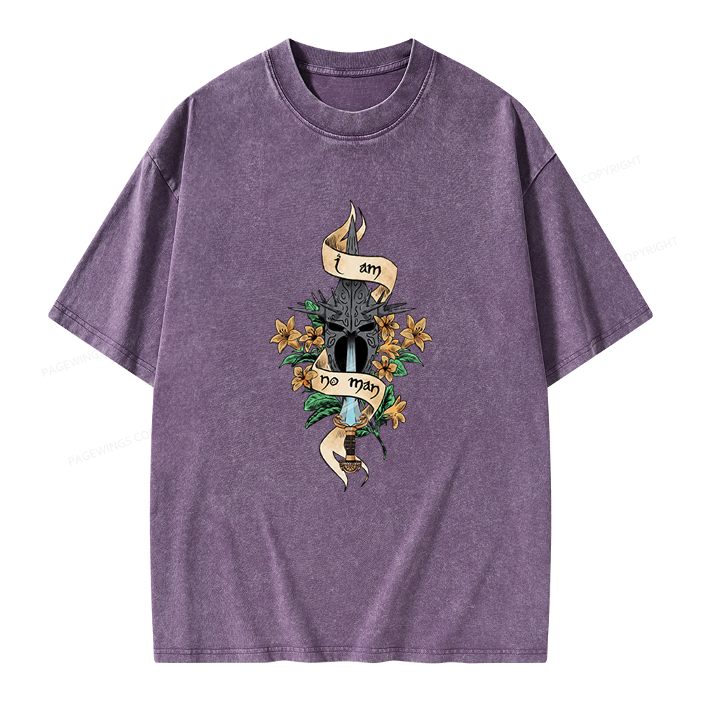 Pagewings I Am No Man Unisex Washed T-shirt