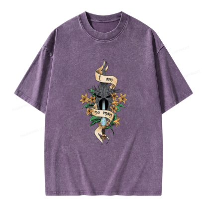 Pagewings I Am No Man Unisex Washed T-shirt