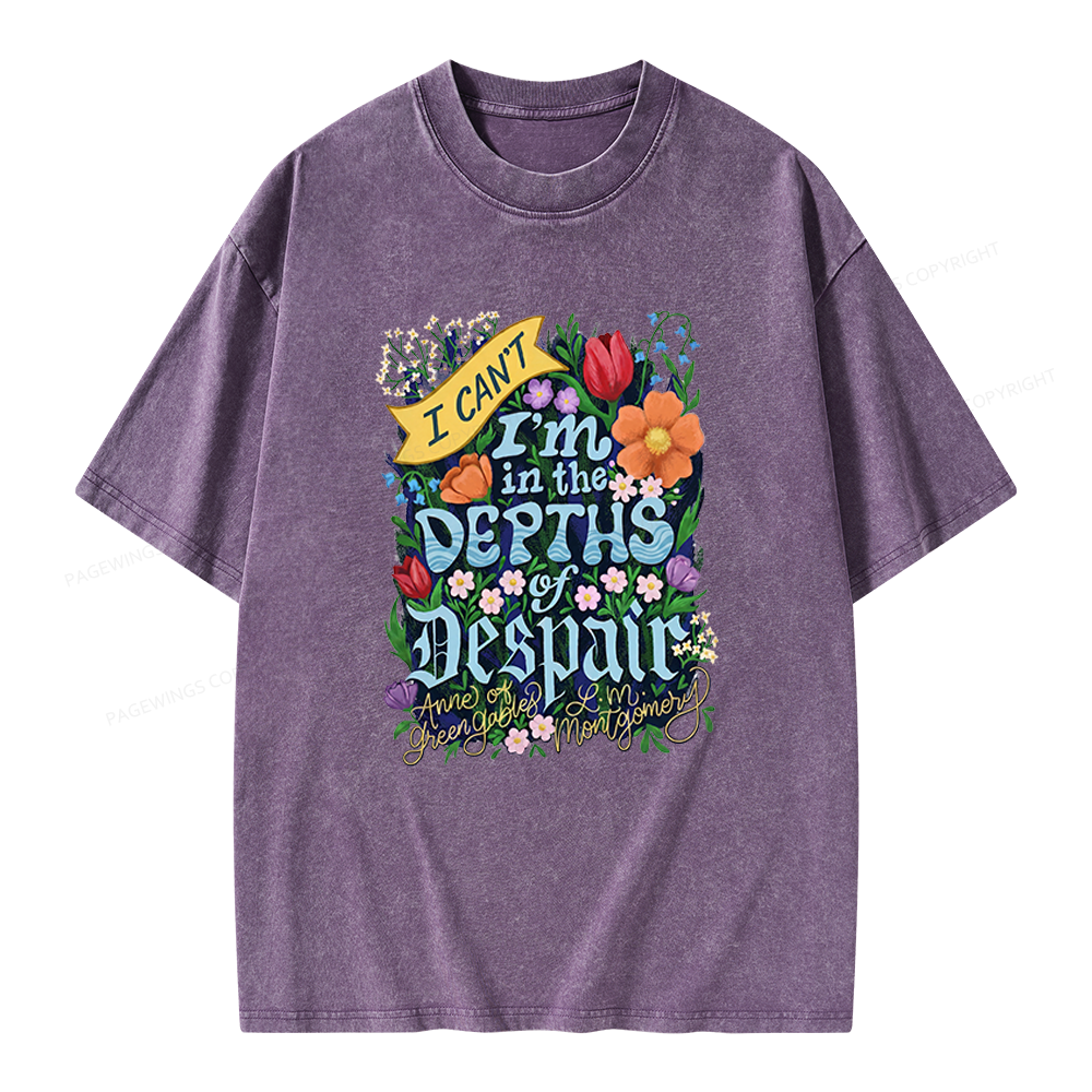 Pagewings Depths Of Despair Unisex Washed T-shirt