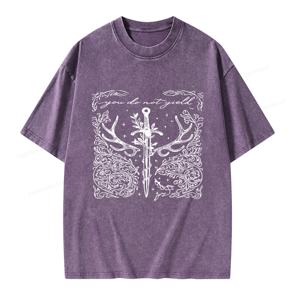 Pagewings You Do Not Yield Unisex Washed T-shirt