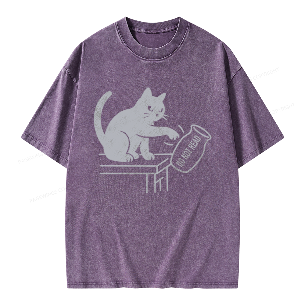 Pagewings Do Not Read Unisex Washed T-shirt