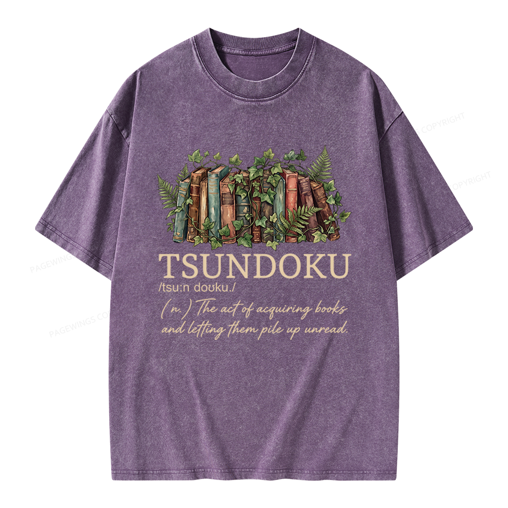 Pagewings Tsundoku Unisex Washed T-shirt