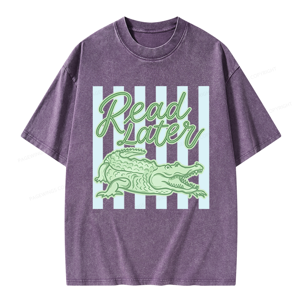 Pagewings Read Later Unisex Washed T-shirt