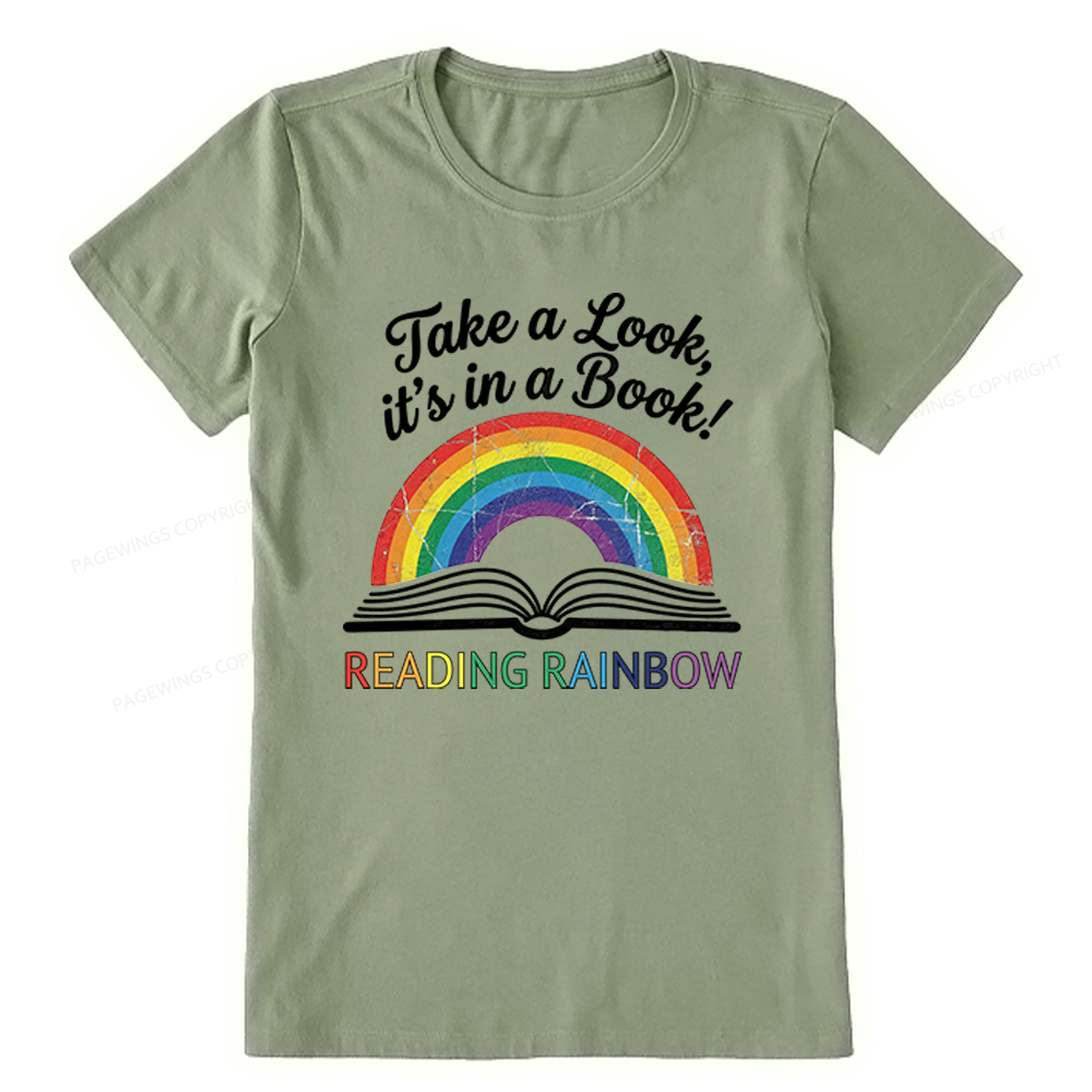 Pagewings Reading With Rainbow Unisex Classic T-shirt