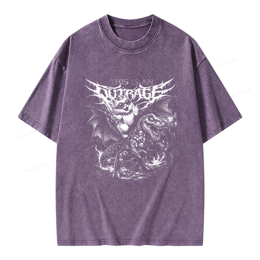 Pagewings This Is An Outrage Unisex Washed T-shirt