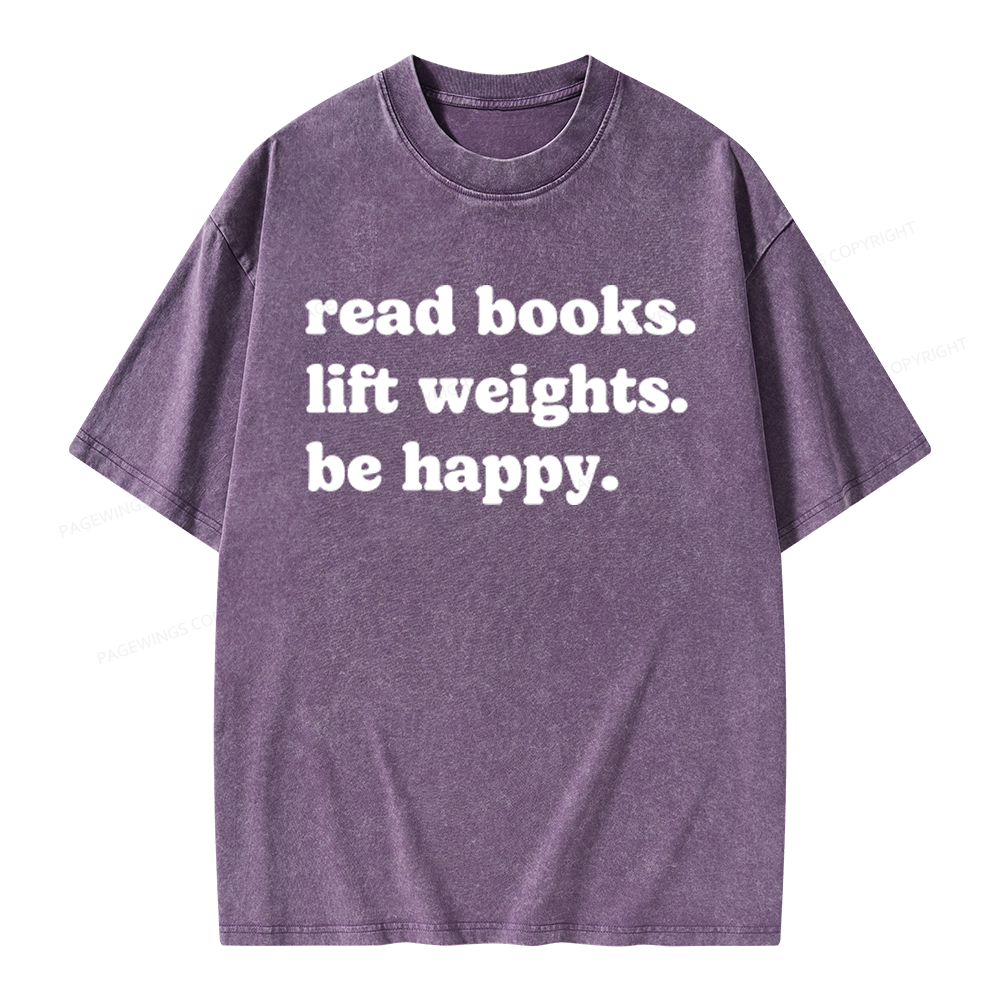 Pagewings Book Lover Gym Unisex Washed T-shirt