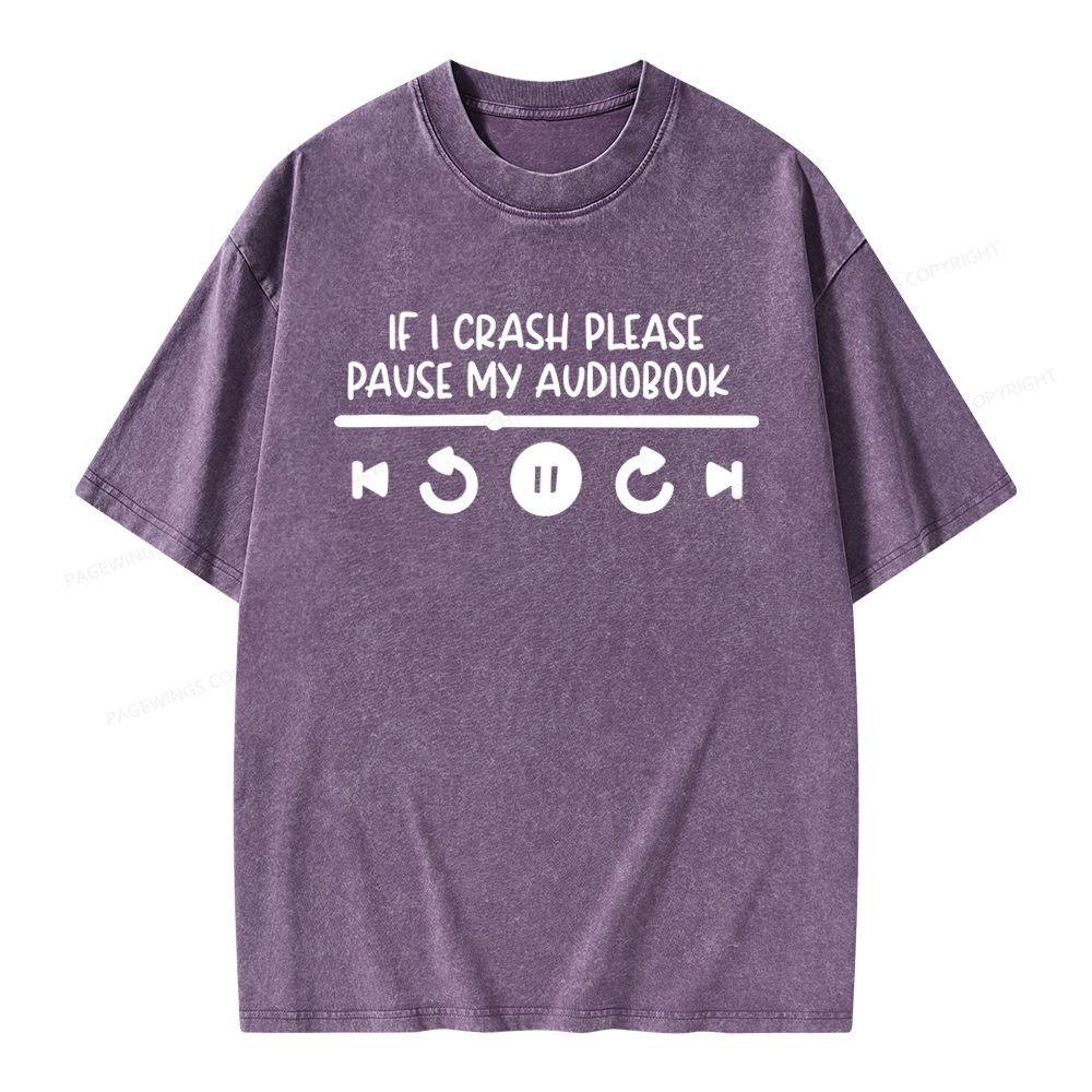 Pagewings Audiobook Unisex Washed T-shirt