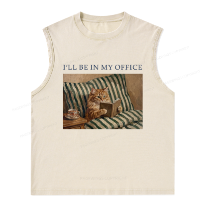 Pagewings Funny Book Lover Unisex Washed Tank Top