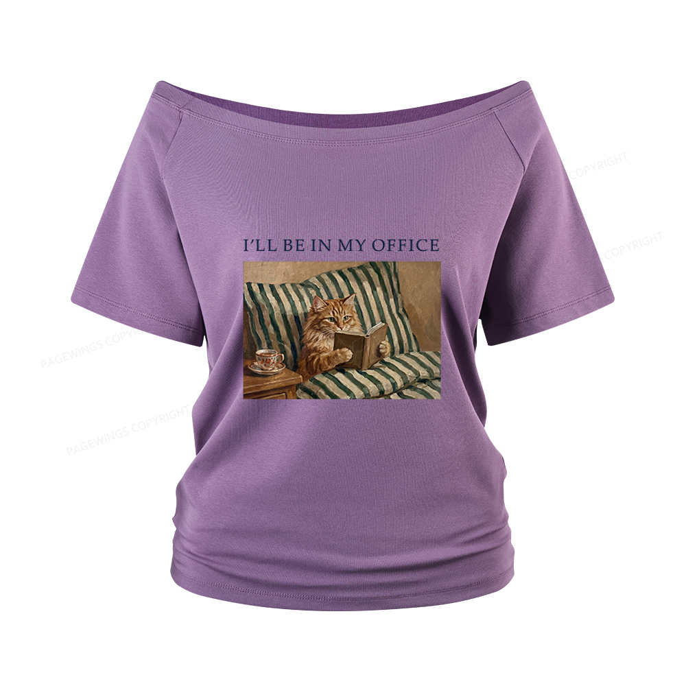 Pagewings Funny Book Lover Women Off Shoulder T-shirts