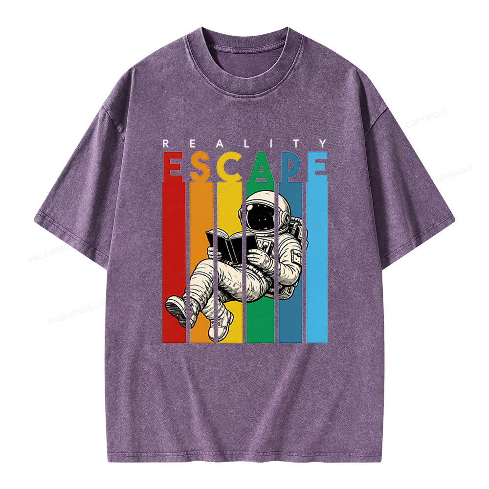 Pagewings Reality Escape Unisex Washed T-shirt