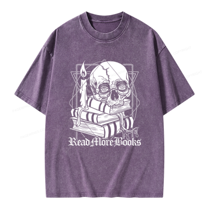 Pagewings Read More Books Unisex Washed T-shirt