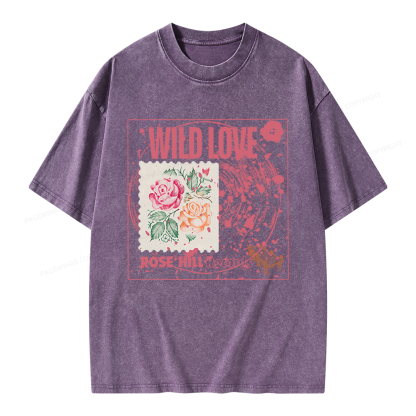 Pagewings Wild Love Unisex Washed T-shirt
