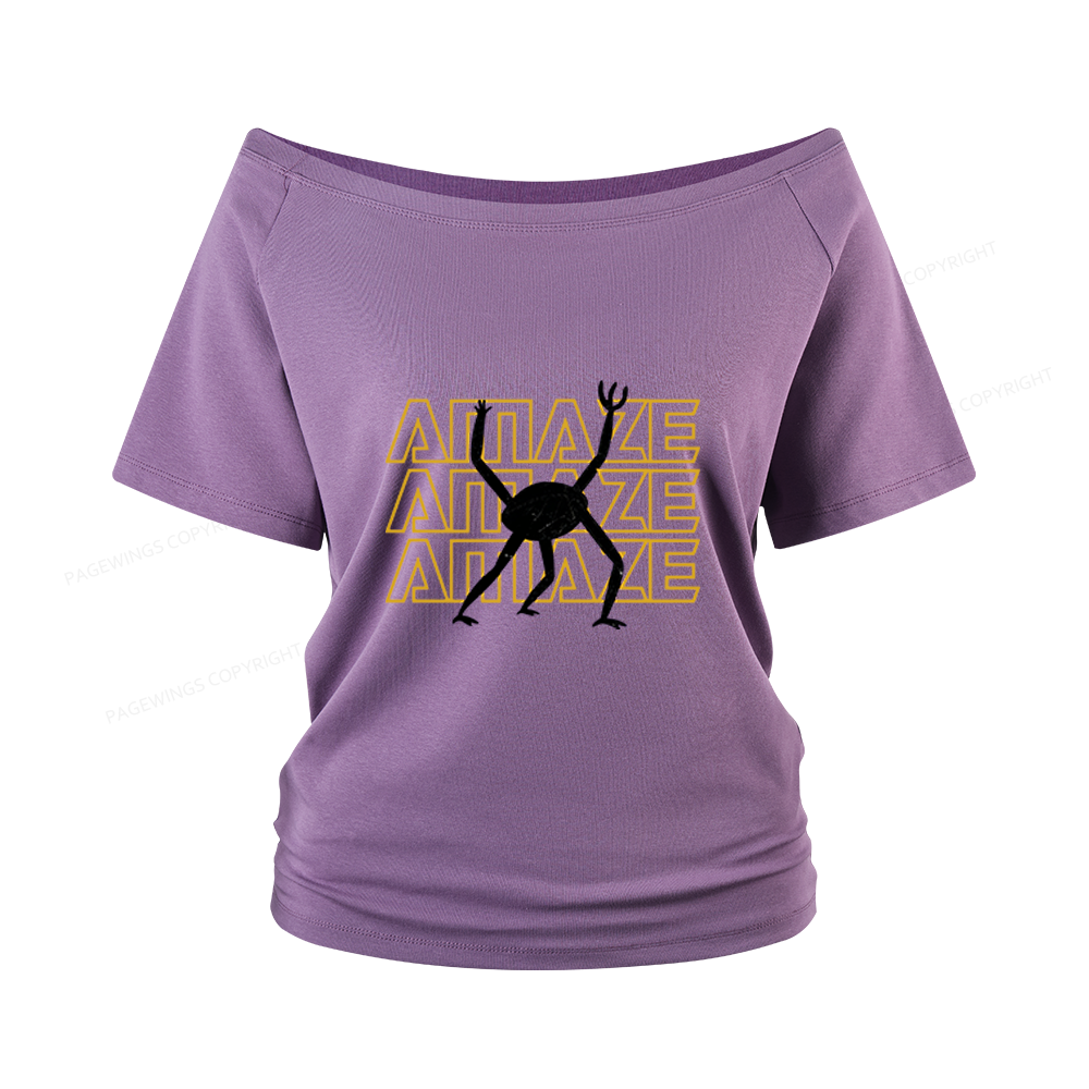 Pagewings Sci-Fi Book Lover Women Off Shoulder T-shirts