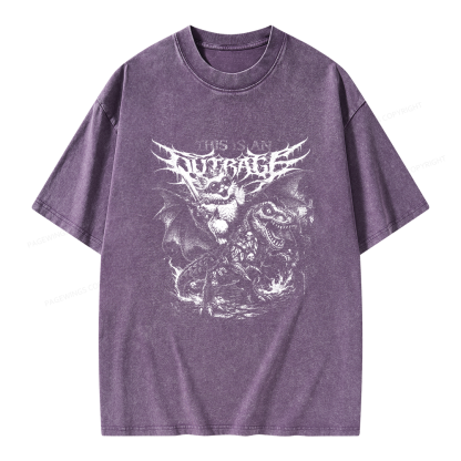 Pagewings This Is An Outrage Unisex Washed T-shirt