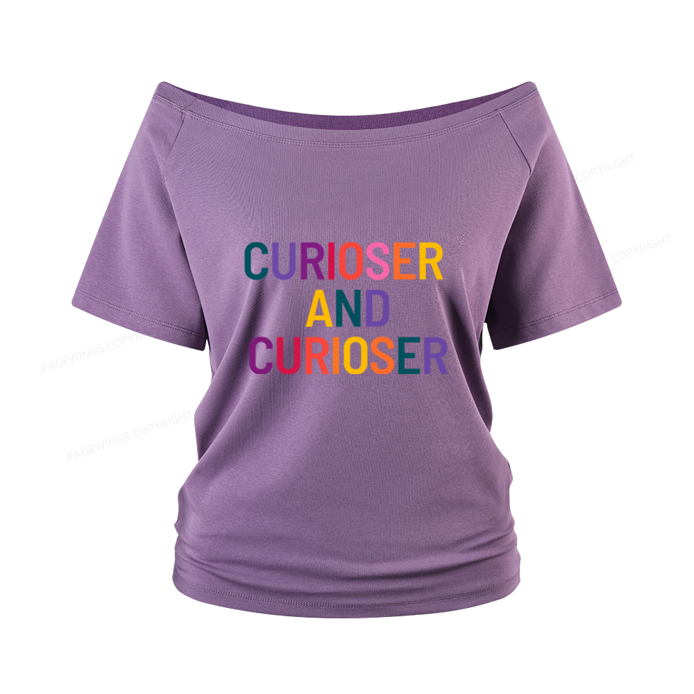 Pagewings Curioser Women Off Shoulder T-shirts