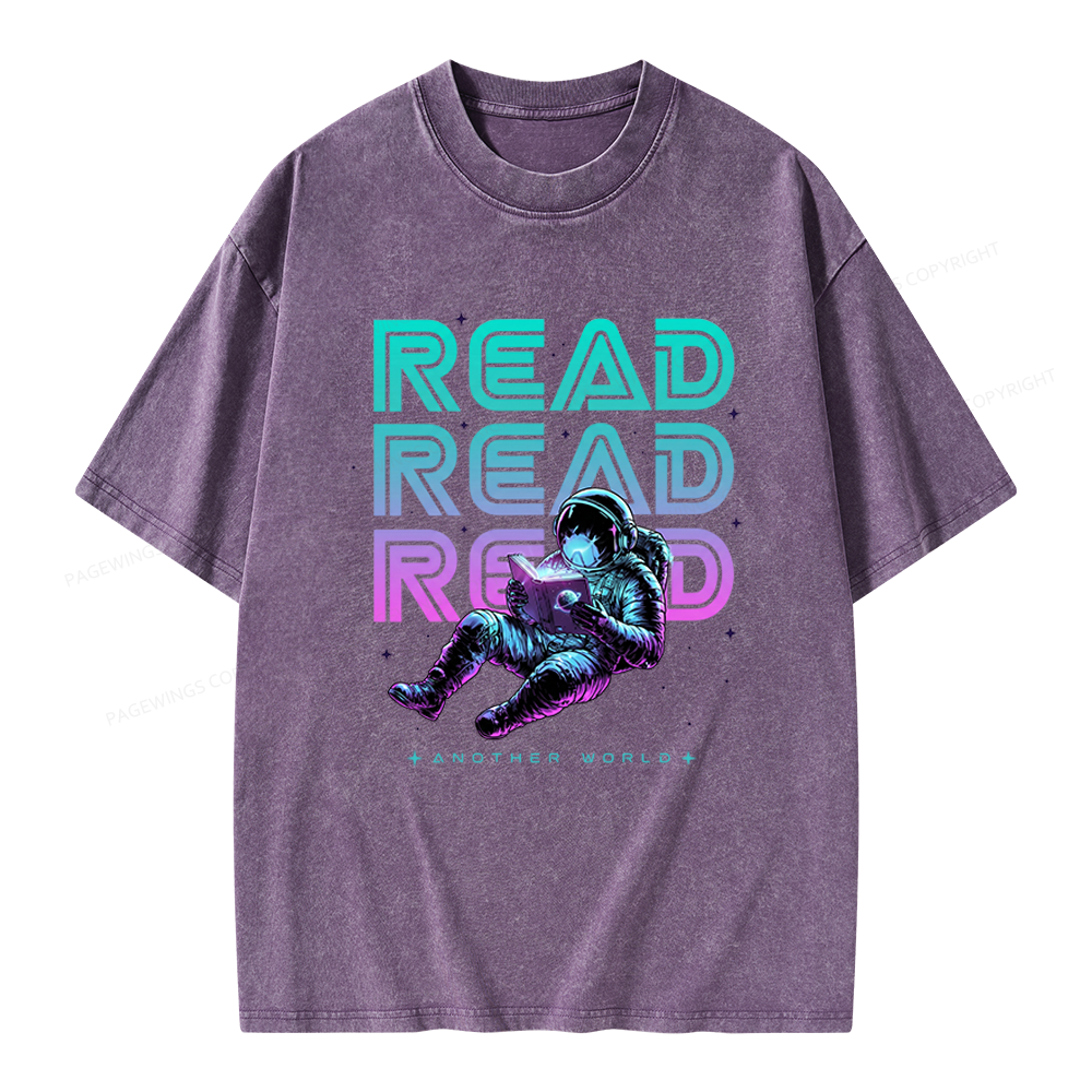 Pagewings Read Another World Unisex Washed T-shirt