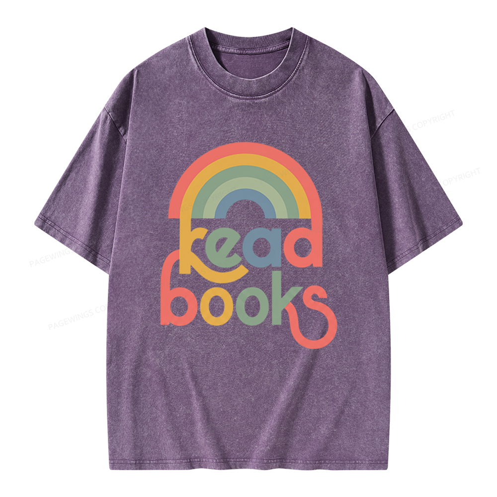 Pagewings Read Books Unisex Washed T-shirt