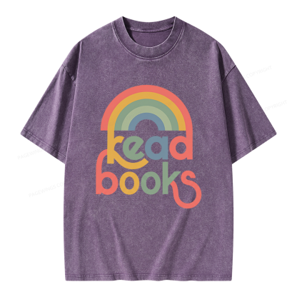 Pagewings Read Books Unisex Washed T-shirt