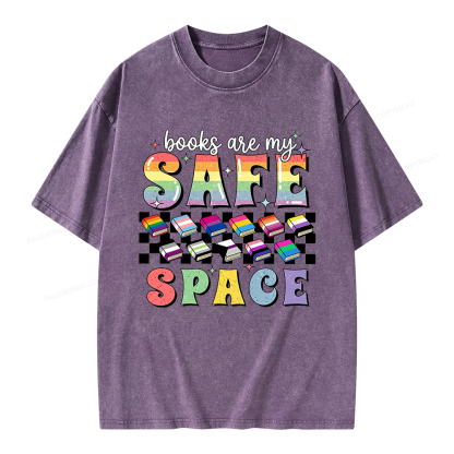 Pagewings Books Are My Space Unisex Washed T-shirt