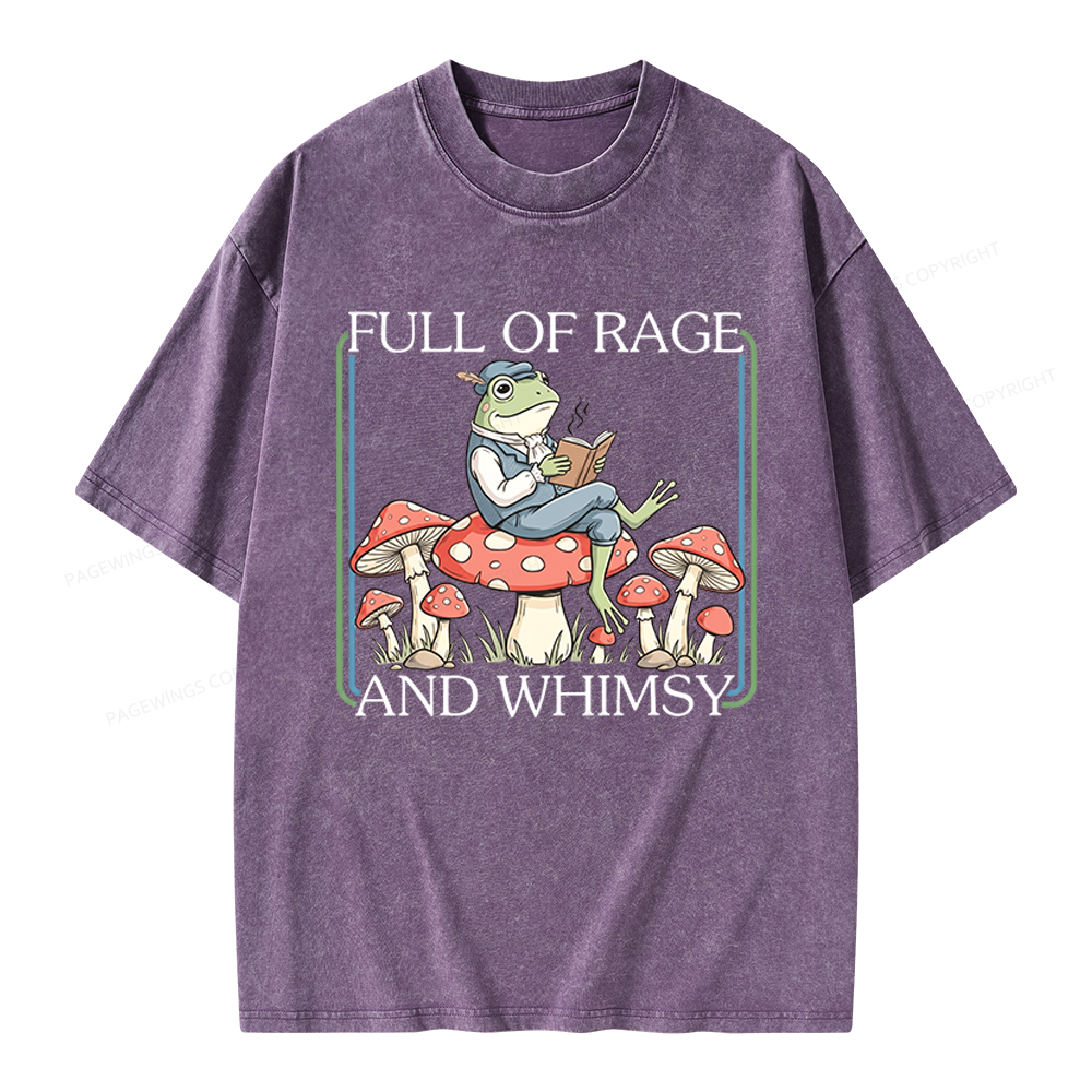 Pagewings Full Of Rage and Whimsy Unisex Washed T-shirt