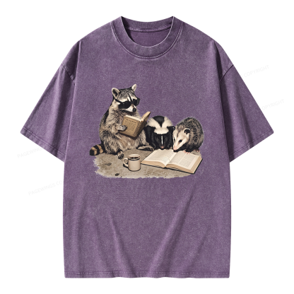 Pagewings Trash Book Club Unisex Washed T-shirt