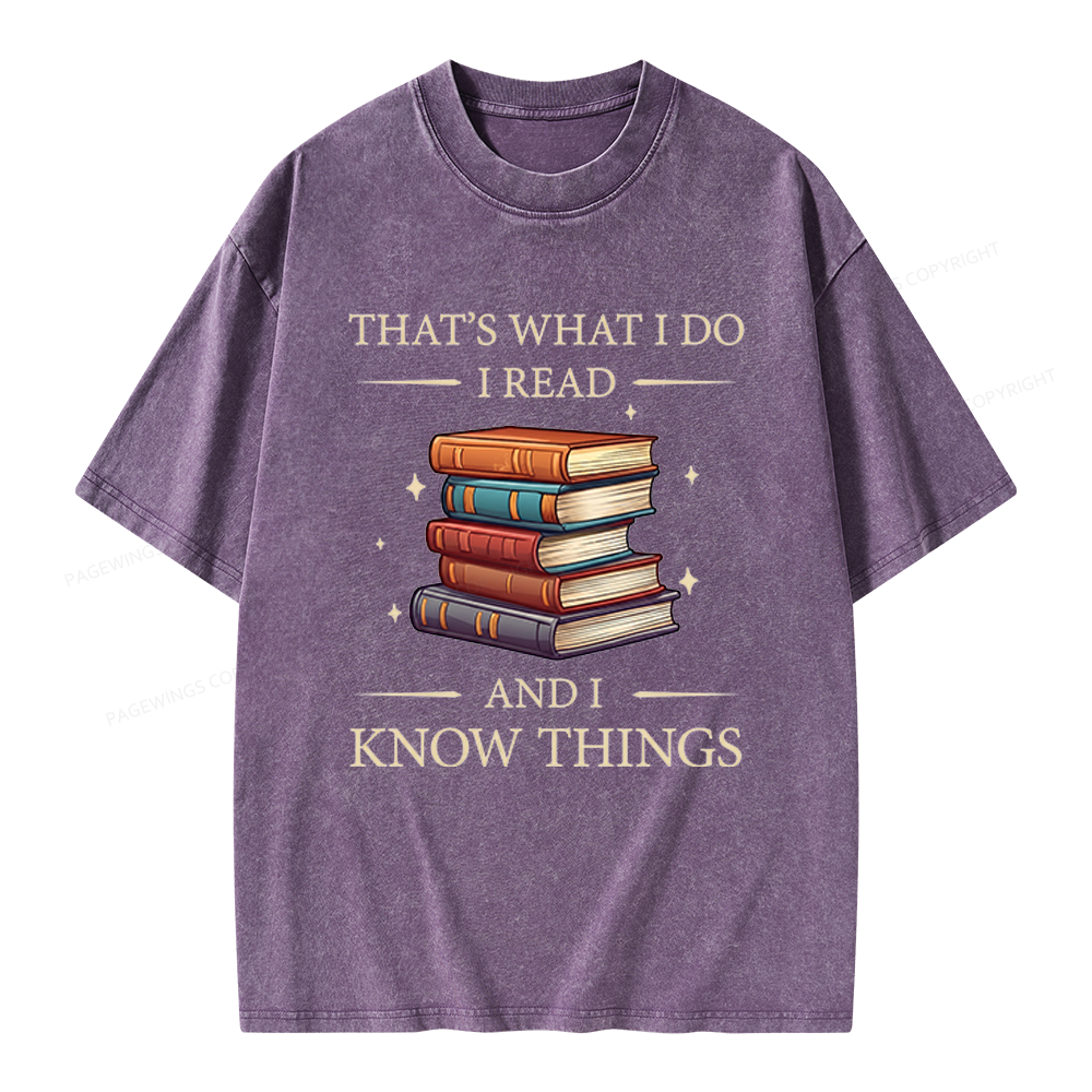 Pagewings Book Nerd Unisex Washed T-shirt
