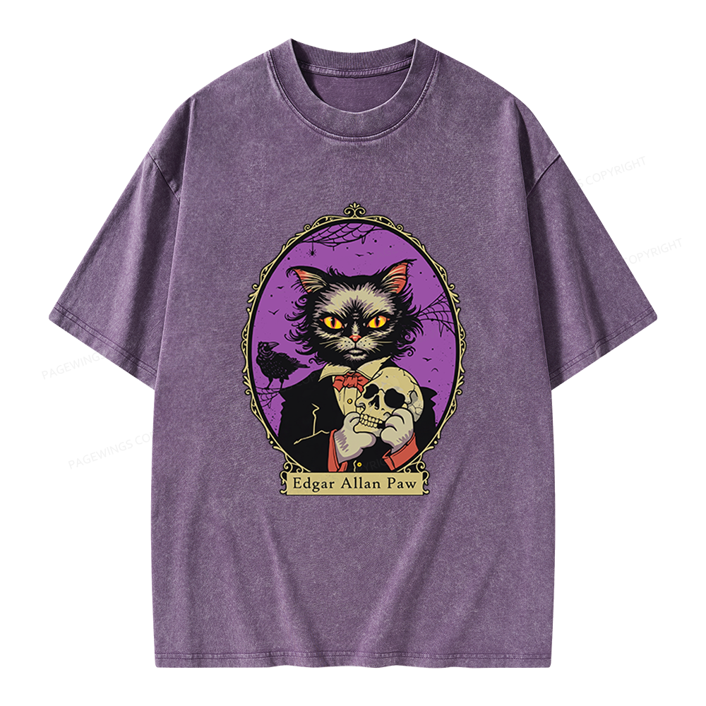 Pagewings Gothic Novel Lover Unisex Washed T-shirt