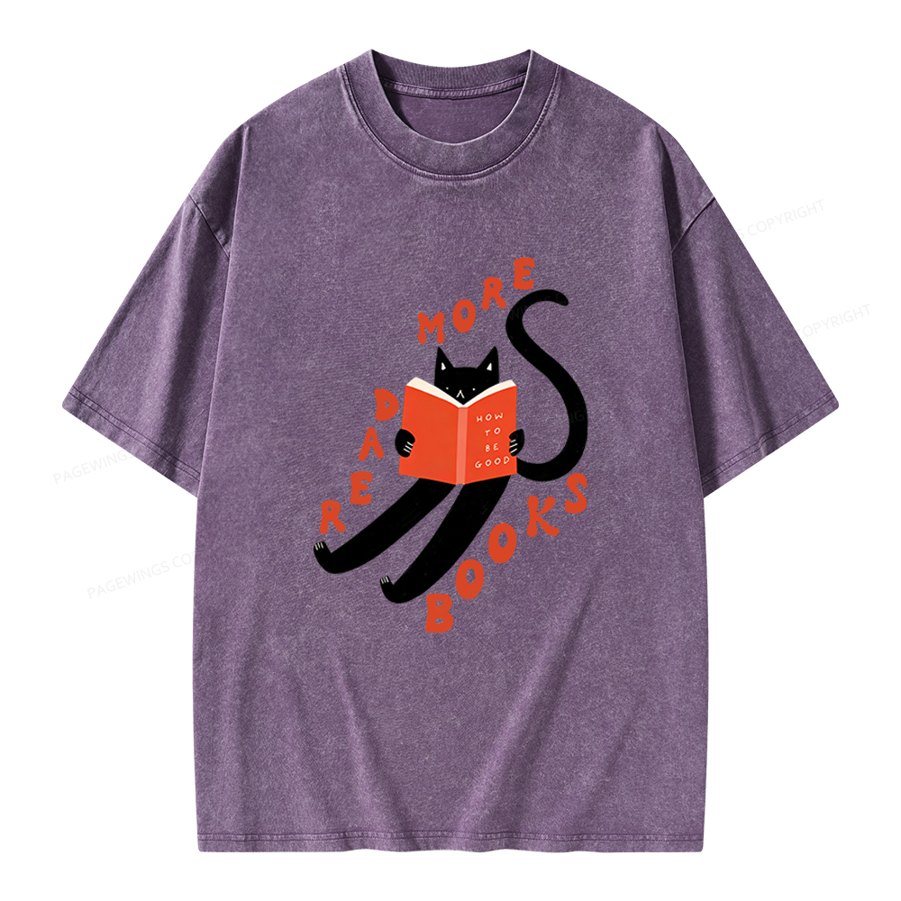 Pagewings Read More Books Unisex Washed T-shirt