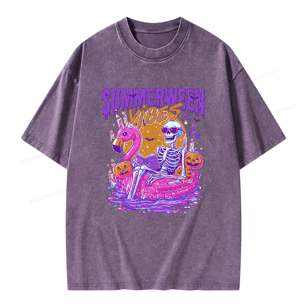 Pagewings Summerween Unisex Washed T-shirt