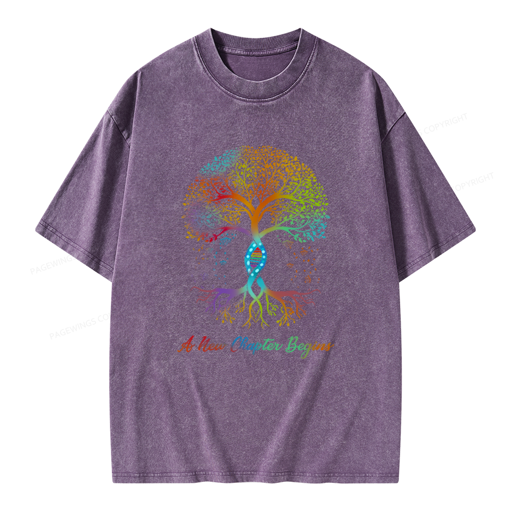Pagewings A New Chapter Begins Unisex Washed T-shirt
