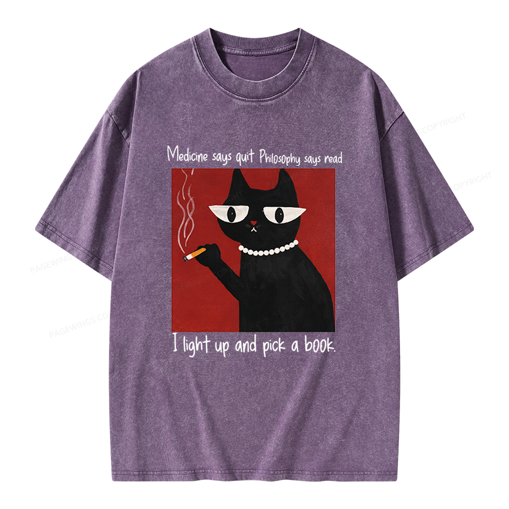 Pagewings Funny Book Unisex Washed T-shirt