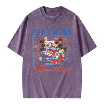 Pagewings Patriotic Reader Unisex Washed T-shirt